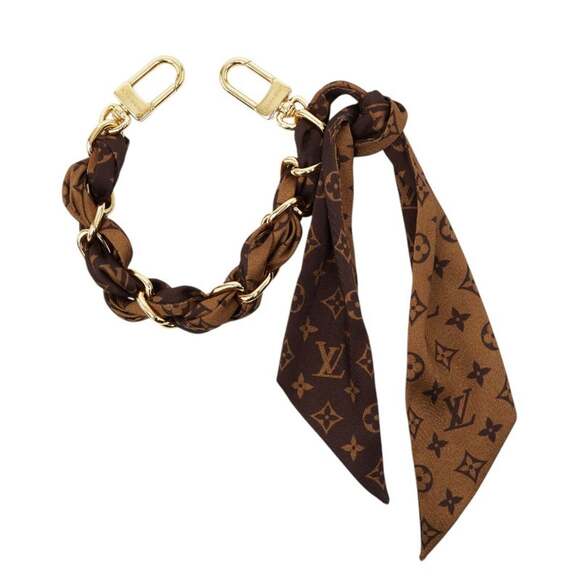 LOUIS VUITTON Brown Monogram Silk Charm